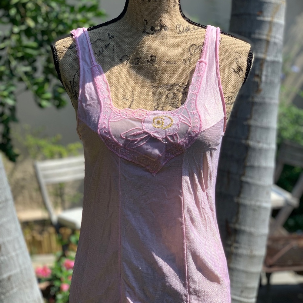 2/$30 VINTAGE Pink Slip Dress - Picture 4 of 7